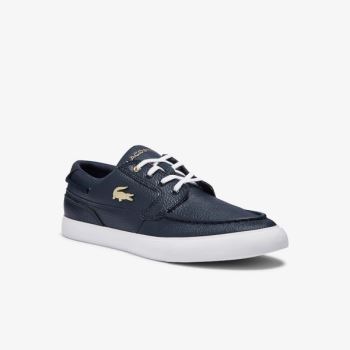 Lacoste Bayliss Deck Leather Sneakers Pánské - Tenisky Tmavě Blankyt / Bílé | CZ-yYrUDn